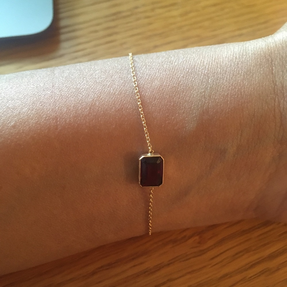 Ariel Gordon Garnet 14k gold bracelet